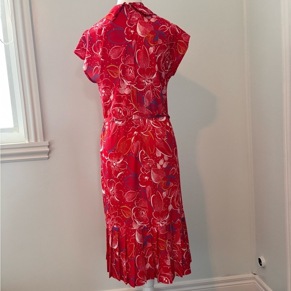 Vintage D’Allairds Red and White Ruffled Wrap Midi Sundress - Picture 5 of 15